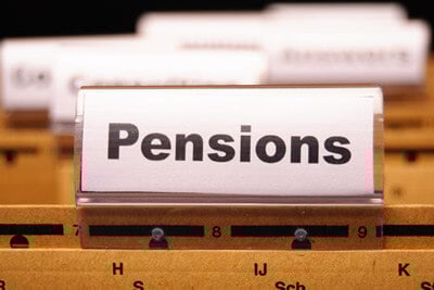 pensions tab in a filing system
