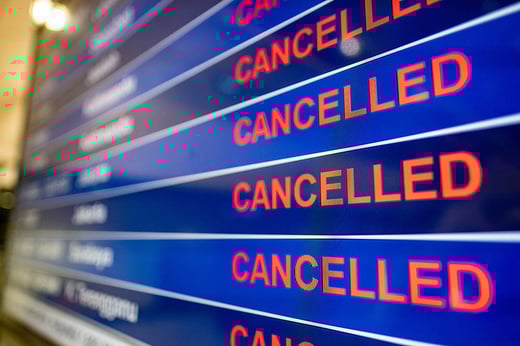 cancelled flights board