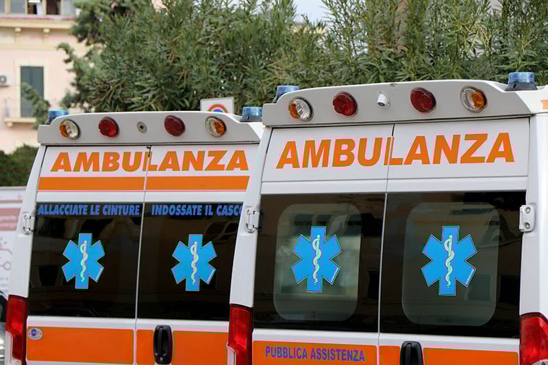 two italian ambulances