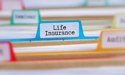 life insuance tab inside a folder