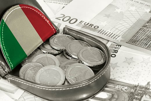 money in italian wallet