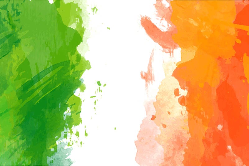 watercolour irish flag
